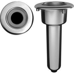 Mate Series Elite Screwless Stainless Steel 0&deg; Rod &amp; Cup Holder - Drain - Round Top