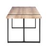 55.1"W x 31.5"D x 29.9"H Industrial Rectangular Dining Table; Oak & Black