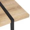 55.1"W x 31.5"D x 29.9"H Industrial Rectangular Dining Table; Oak & Black