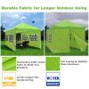 10X20ft EZ Pop Up Canopy Folding Gazebo/Bright Green