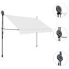 vidaXL Manual Retractable Awning with LED 118.1" Cream