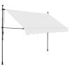 vidaXL Manual Retractable Awning with LED 118.1" Cream