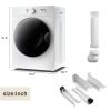 Portable Laundry Dryer with Easy Knob Control for 5 Modes; Stainless Steel Clothes Dryers; for Home; Dorm; Apartment and RV; Wall Mount Kit Included