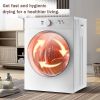 Portable Laundry Dryer with Easy Knob Control for 5 Modes; Stainless Steel Clothes Dryers; for Home; Dorm; Apartment and RV; Wall Mount Kit Included