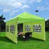 10X20ft EZ Pop Up Canopy Folding Gazebo/Bright Green