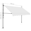 vidaXL Manual Retractable Awning with LED 118.1" Cream