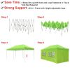 10X20ft EZ Pop Up Canopy Folding Gazebo/Bright Green