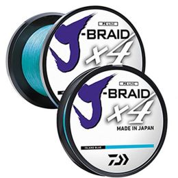 Daiwa J-Braid X4 300 Yard Spool 65LB Test - Island Blue