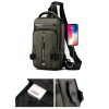 Men's Sling Bag Water Resistant Shoulder Chest Crossbody Bags Sling Backpack