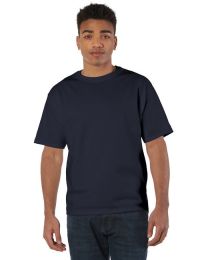 Adult 7 oz. Heritage Jersey T-Shirt - WHITE - S (Color: NAVY)