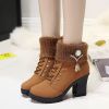 gh7 High Heel Winter Shoes Women Winter Boots Fashion Women's High Heel Boots Plush Warm Fur Shoes Ladies Brand Ankle Boots