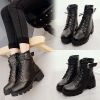 Women Boots Soft Leather Outdoor Shoes Motorcycle Street Outdoor Style Girls High Tube Boots Women Shoes yuj7