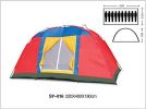 Bosonshop Outdoor 8 Person Camping Tent Easy Set Up Party Large Tent for Traveling Hiking With Portable Bag;  Blue